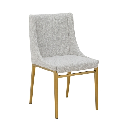 LA Furniture Mimi Modern Light Grey Fabric + Antique Brass Dining Chair (Set of 2) VGGAGA-6544CH-BEI-4 Contemporary Style by Vig Furnitrue Number 81460Z Catch Home Goods