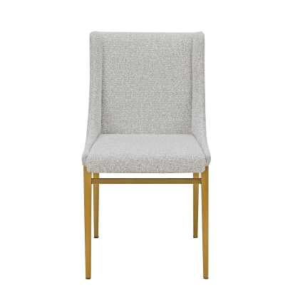Modrest Mimi Modern Light Grey Fabric + Antique Brass Dining Chair (Set of 2) Light Grey Dining Chair 81460Z VGGAGA-6544CH-BEI-4