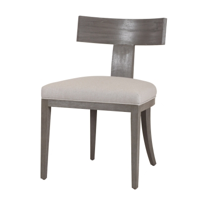 Modrest Fabien Mid-Century Modern Beige Linen + Grey Wash Dining Chair (Set of 2) Beige Dining Chair 81519Z VGRH-RHS-98535-GRY