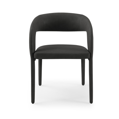 Modrest Faerron Modern Black Leatherette Dining Chair Black Dining Chair 81538 VGEUMC-7182CH-BLK
