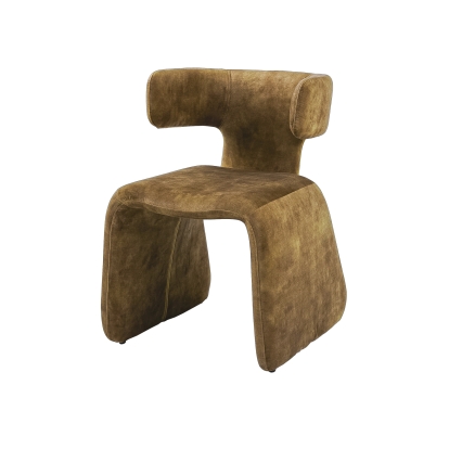Modrest Bergman Modern Brown Velvet Dining Chair Brown Dining Chair 81545 VGEUMC-7513CH-DECENT-004