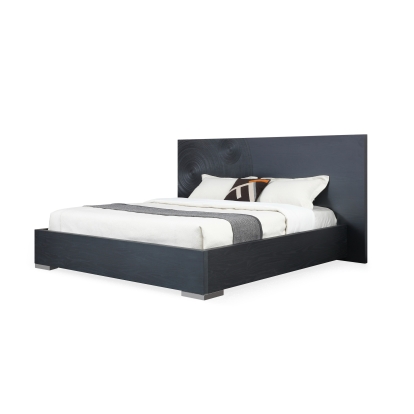 Lamod Cirque Modern Black Ash Bed Black Bed 81571 VGVC-BD2368-BED