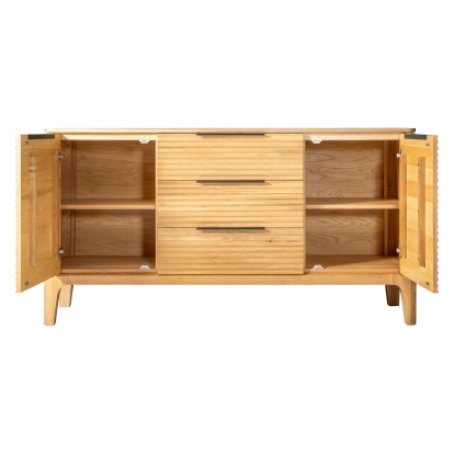 Modrest Seattle Modern Natural Oak Buffet Oak Buffet 81599 VGWD-SEA-BUF03-2D