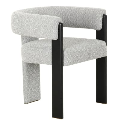 LA Furniture Kenmare Modern Light Grey Fabric + Black Dining Chair VGOD-DY-22149-LTGRY Contemporary Style by Vig Furnitrue Number 81618|81618A Catch Home Goods