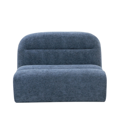 Divani Casa Forman Modern Blue Fabric Modular Armless Sectional Seat Blue Sectional Sofa 81634 VGOD-ZW-23029-ARM