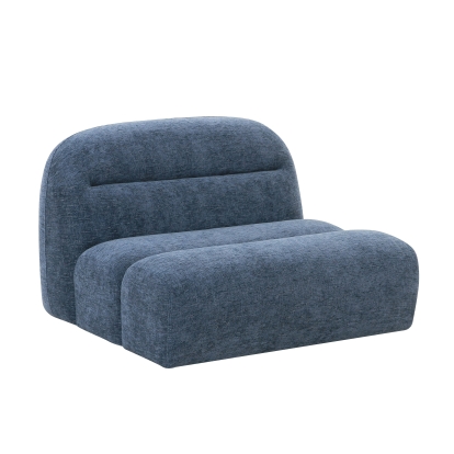 Divani Casa Forman Modern Blue Fabric Modular Armless Sectional Seat Blue Sectional Sofa 81634 VGOD-ZW-23029-ARM