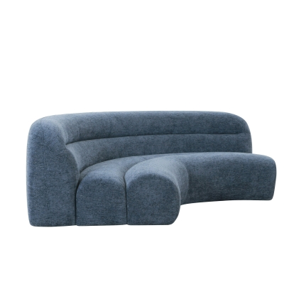 Divani Casa Forman Modern Blue Fabric Modular Corner Sectional Seat Blue Sectional Sofa 81635 VGOD-ZW-23029-CRN