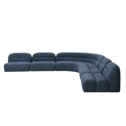 Divani Casa Forman Modern Blue Fabric Modular Sectional Sofa Blue Sectional Sofa 81636 VGOD-ZW-23029-SECT