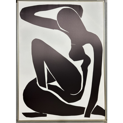 Modrest VIG23021 51 X 71 Silver Framed Painting Black Painting 81650 VGTHVIG23021