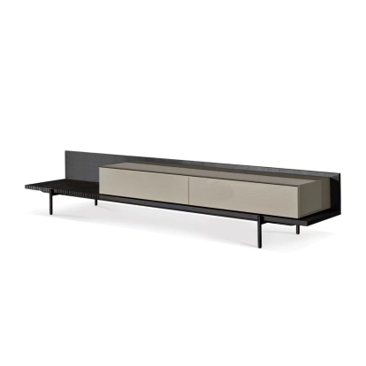 Modrest Colima Modern Matte Beige + Walnut TV Stand Walnut TV Stand 81691 VGIP-TV-797