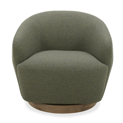 Divani Casa Agatha Modern Hemp Fabric Swivel Accent Chair Green Accent Chair 81736|81736A VGKK-KF.A1203-HEMP