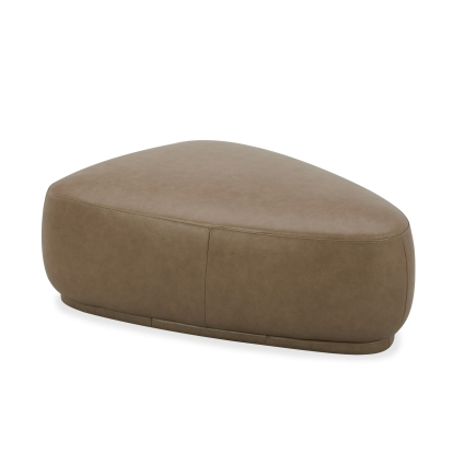 Divani Casa Kinsey Modern Tan Leather Large River Rock Ottoman Tan Ottoman 81737 VGKK-KF.D2015-L-SAND