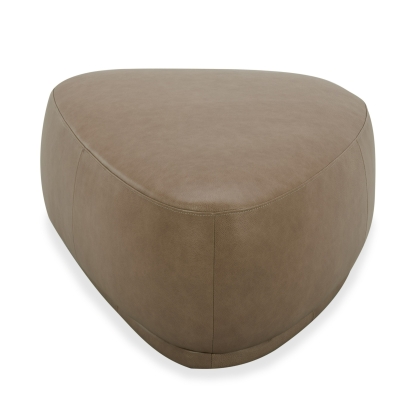 Divani Casa Kinsey Modern Tan Leather Large River Rock Ottoman Tan Ottoman 81737 VGKK-KF.D2015-L-SAND