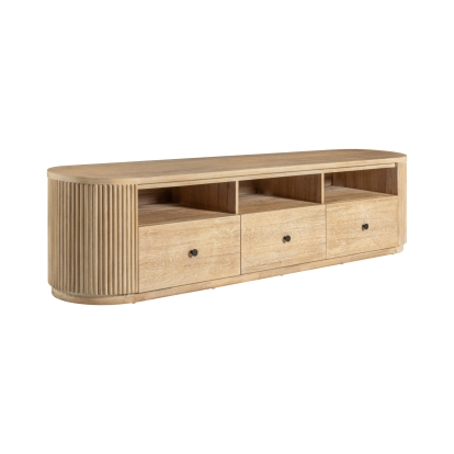 Modrest Jacobson Modern Natural Acacia TV Stand Oak TV Stand 81745 VGWD-LYO-CST