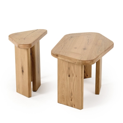 LA Furniture Jack Modern Natural Wood Coffee Table Set VGWDVAN-CFT1-VAN-CFT2 Contemporary Style by Vig Furnitrue Number 81760 Catch Home Goods