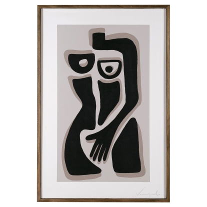 Modrest Donne Modern 32" x 47" Painting Black/White Painting 81927 VGVA-CO23070