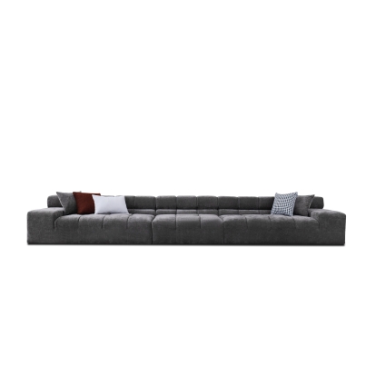 Divani Casa Rhonda Modern Grey Fabric 4-Seater Sofa Grey Sofa 81962 VGAH-SF2037-GRY