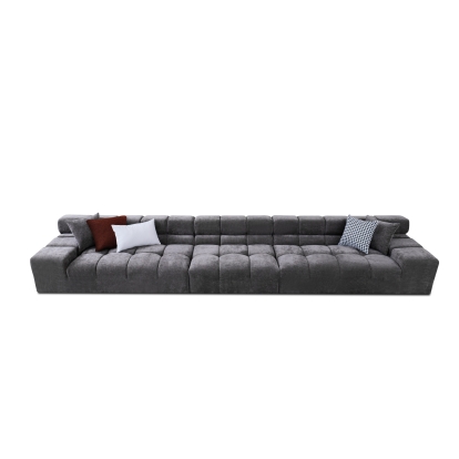 Divani Casa Rhonda Modern Grey Fabric 4-Seater Sofa Grey Sofa 81962 VGAH-SF2037-GRY