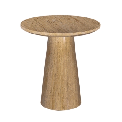 Modrest Velma Modern Travertine Marble End Table Beige End Table 82009 VGBR-SBA-8542-BE