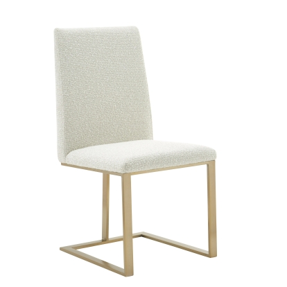 Modrest Frankie Modern Off-White Fabric + Antique Brass Dining Chair Off-White Dining Chair 82102 VGGA-6917CH-OWHTB
