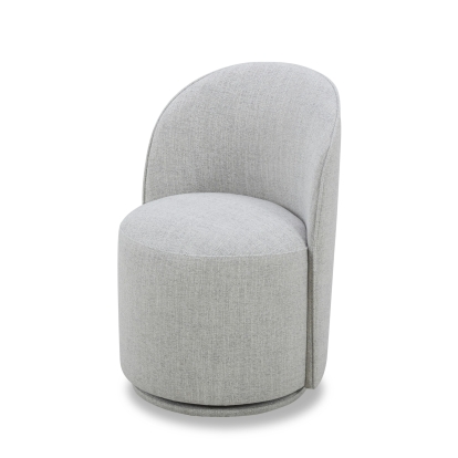 Modrest Correa Modern Light Grey Fabric Swivel Dining Chair Light Grey Dining Chair 82200 VGKK-KF.Y1179-LTGRY
