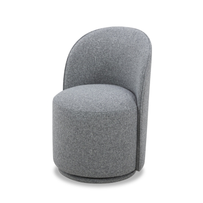 Modrest Correa Modern Grey Fabric Swivel Dining Chair Grey Dining Chair 82201 VGKK-KF.Y1179-GRY