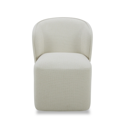 Modrest Souza Modern Beige Fabric Swivel Dining Chair Beige Dining Chair 82202 VGKK-KF.Y1256-BGE