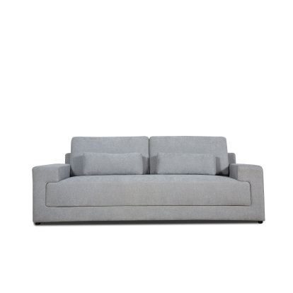 Divani Casa Loki Modern Grey Fabric 3-Seat Sofa Grey Sofa 82479 VGAH-SF1015-3-GRY