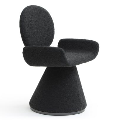 LA Furniture Neptune Contemporary Black Fabric + Brushed Black Gun Dining Chair VGVC-B2369-BLK Contemporary Style by Vig Furnitrue Number 82488 Catch Home Goods