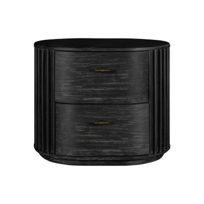 Modrest Fields Modern Black Acacia Nightstand Black Nightstand 82587 VGWD-VGD2-BST02-BLK