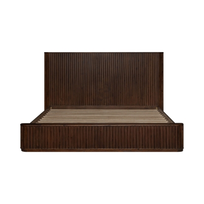 Modrest Fields Modern Walnut Acacia Bed Walnut Bed 82591 VGWD-VGD3-BED-WAL