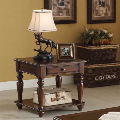 ACME Farrel Walnut End Table Model 82746