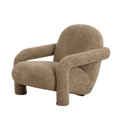 Divani Casa Trevor Modern Tan Fabric Accent Chair Tan Accent Chair 82913|82913A VGOD-ZW-24070-BRN