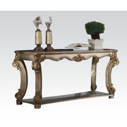 ACME Vendome Gold Patina Sofa Table Model 83002