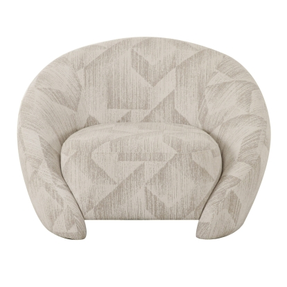 Divani Casa Gentle Modern Beige Pattern Fabric Accent Chair Beige Accent Chair 83149 VGOD-ZW-24037-CHR-BGE
