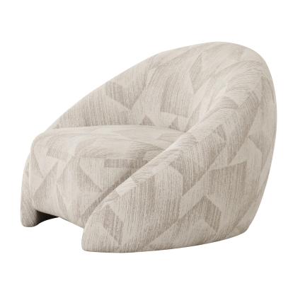 Divani Casa Gentle Modern Beige Pattern Fabric Accent Chair Beige Accent Chair 83149 VGOD-ZW-24037-CHR-BGE