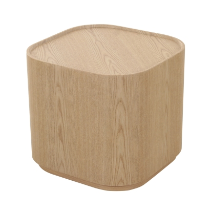Modrest Quillen Modern Natural Ash Square End Table Oak End Table 83155 VGOD-LZ-408E