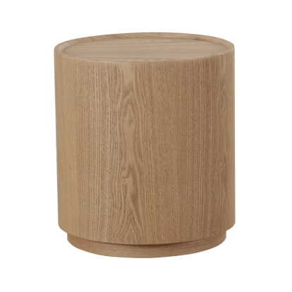 Modrest Quillen Modern Natural Ash Round End Table Oak End Table 83156 VGOD-24DY037E