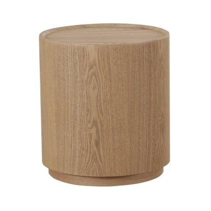 LA Furniture Quillen Modern Natural Ash Round End Table VGOD-24DY037E Contemporary Style by Vig Furnitrue Number 83156 Catch Home Goods