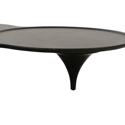 Modrest Beulah Modern Free Form Black Ash Coffee Table Black Coffee Table 83157 VGOD-LZ-319C-BLK