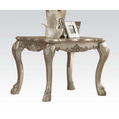 ACME Dresden Gold Patina & Bone End Table Model 83161