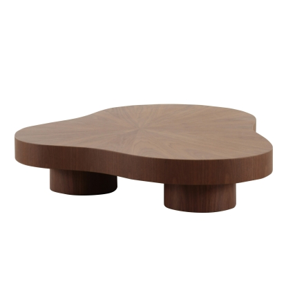 Modrest Larch Modern Walnut Free Form Coffee Table Walnut Coffee Table 83166 VGOD-LZ-339C-A