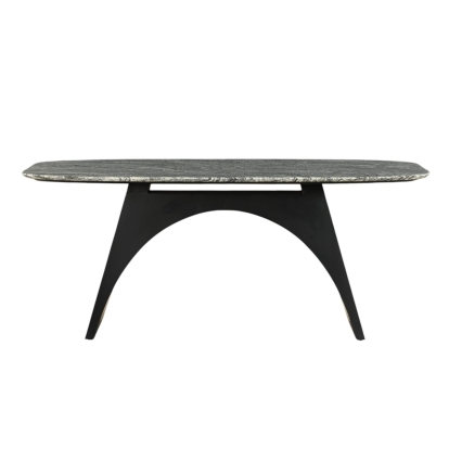 Modrest Colbert Modern Black & White Marble Dining Table Black Dining Table 83185 VGNR-NI90065