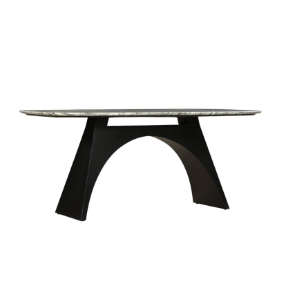 Modrest Colbert Modern Black & White Marble Dining Table Black Dining Table 83185 VGNR-NI90065