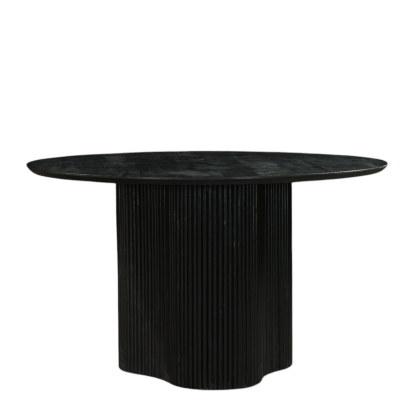 Modrest Myra Modern Black Wood Round Dining Table Black Dining Table 83186 VGNR-NI90064-BLK