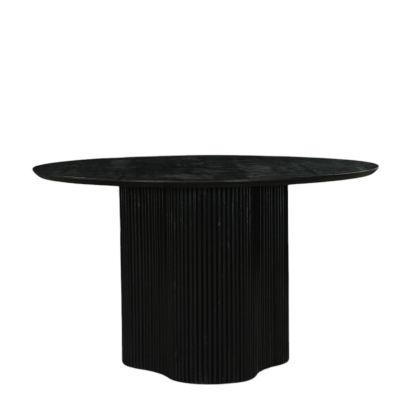 Modrest Myra Modern Black Wood Round Dining Table Black Dining Table 83186 VGNR-NI90064-BLK