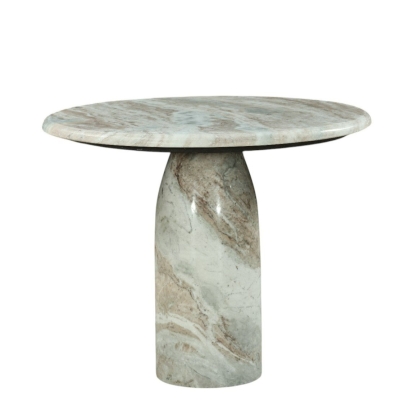 Modrest Isaac Modern Natural Marble Round Coffee Table Beige Coffee Table 83194 VGNR-NI90040