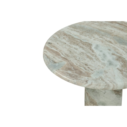 Modrest Isaac Modern Natural Marble Round Coffee Table Beige Coffee Table 83194 VGNR-NI90040