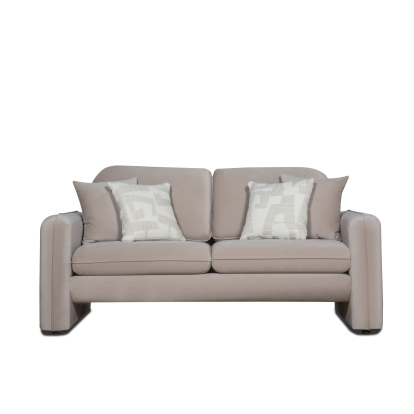 Divani Casa Gaston Modern Taupe Velvet Loveseat Taupe Loveseat 83264 VGAH-AG1648-2-TPE