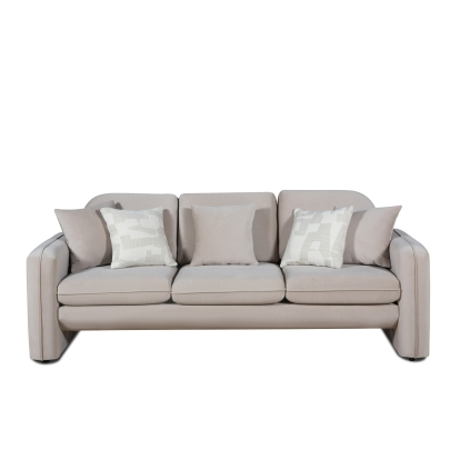 Divani Casa Gaston Modern Taupe Velvet Sofa Set Taupe Sofa Set 83491 VGAH-AG1648-SET-TPE